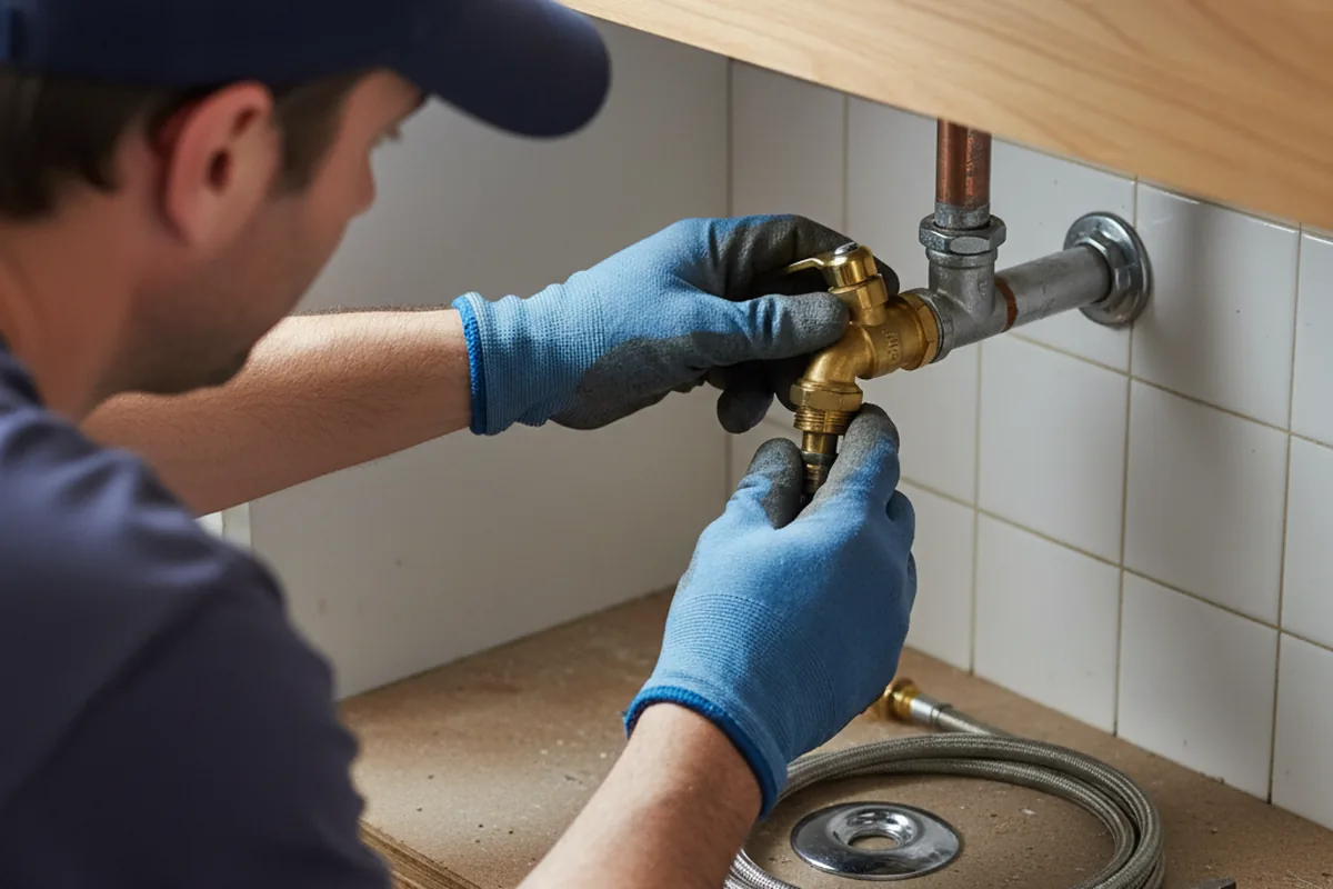 Shutoff valve and fitting work during Faucet and Fixture Repair in Sutter